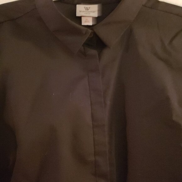 Worthington black cotton blouse sz XL - Picture 4 of 6